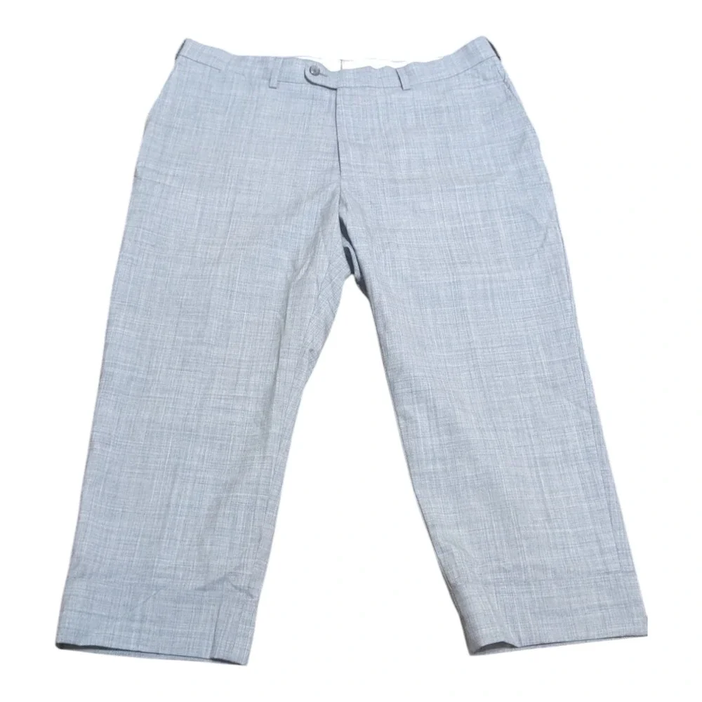 SUITSUPPLY Soho Turn Up Trousers Men's UK 36 Pure Wool S120 Grey Dress Pants
